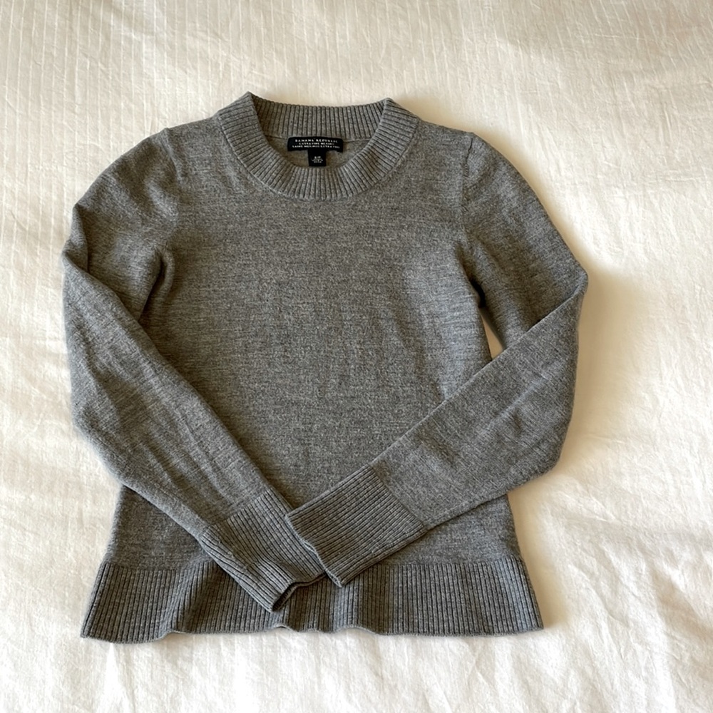 Banana Republic Merino Grey Crew Neck Sweater